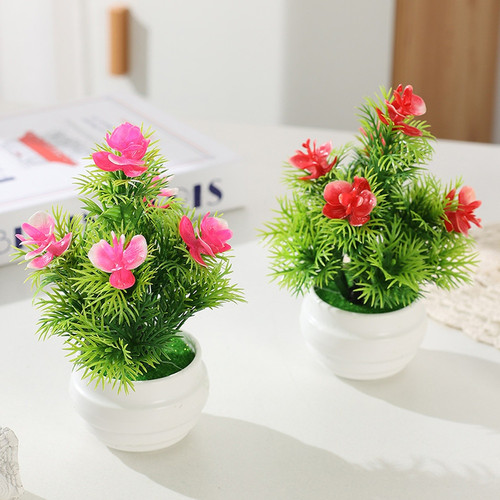 Plastic artificial potted - plastic,