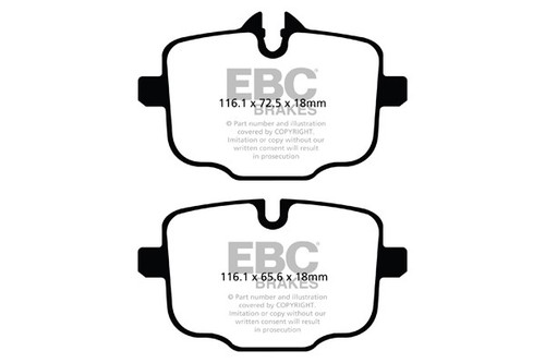 Ebc redstuff rear brake - redstuff, pad