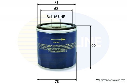 Engine oil filter comline for - comline,