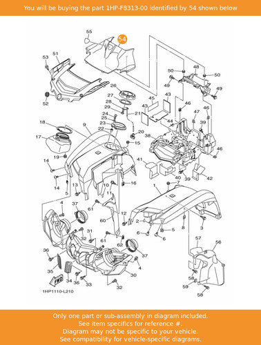 Yamaha lid 1hp f8313 - 1hp-f8313-00, oem