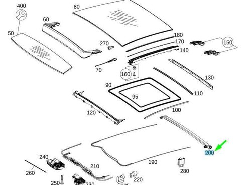 Mercedes benz c205 sunroof - c,