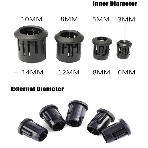 Black plastic lamp led diode - black,