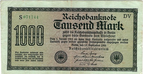 Reichsbanknote 1000 mark 1922 - reichsbanknote,
