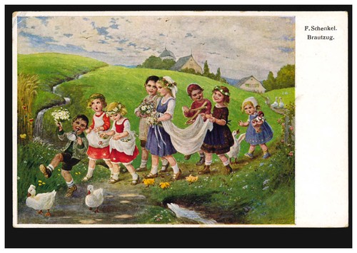 Artist postcard schenkel - postcard,