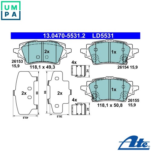 Brake pad set disc - pad,