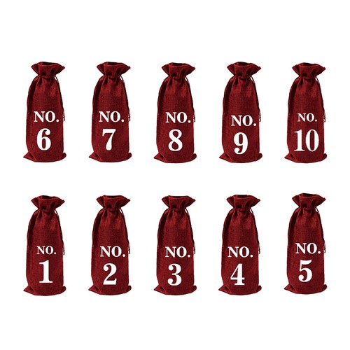 10pcs jute wine bags - jute,
