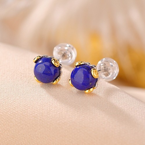 F02 earrings blue - earrings, lapis