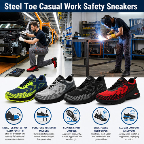 Composite toe work sneakers - composite,